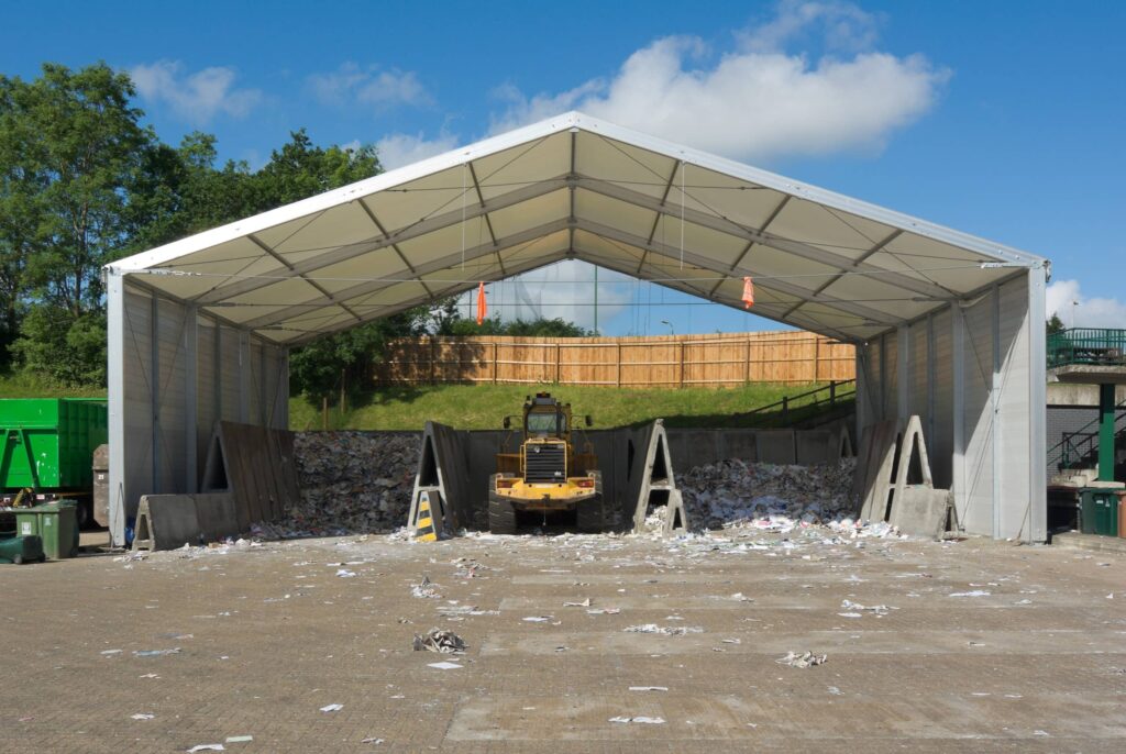 Waste & Recycling Sorting Canopy during Refurb